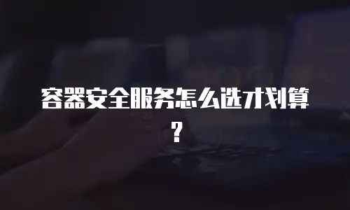 容器安全服务怎么选才划算？