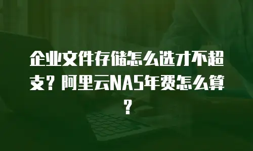 企业文件存储怎么选才不超支？阿里云NAS年费怎么算？