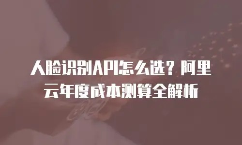 人脸识别API怎么选？阿里云年度成本测算全解析