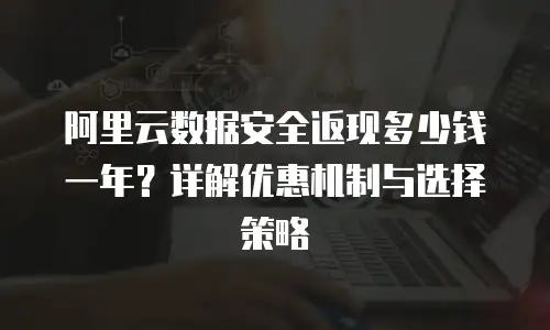阿里云数据安全返现多少钱一年？详解优惠机制与选择策略