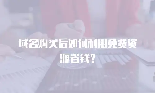 域名购买后如何利用免费资源省钱？