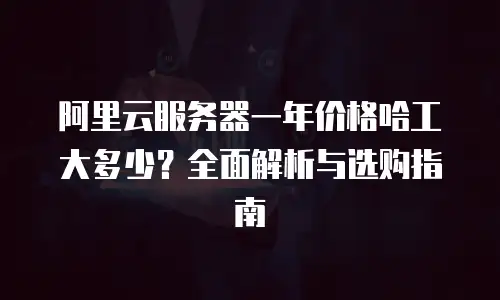阿里云服务器一年价格哈工大多少？全面解析与选购指南