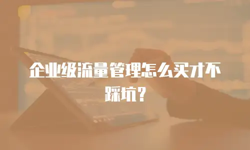 企业级流量管理怎么买才不踩坑？