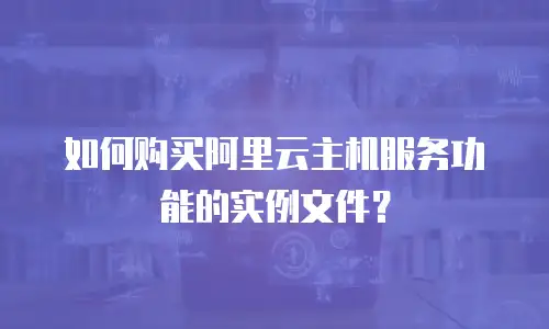 如何购买阿里云主机服务功能的实例文件？