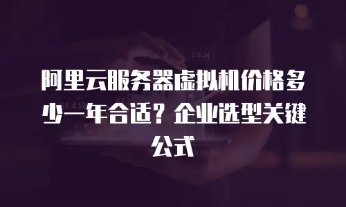 阿里云服务器虚拟机价格多少一年合适？企业选型关键公式