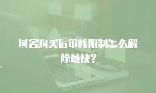 域名购买后审核限制怎么解除最快？