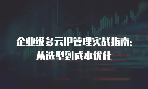 企业级多云IP管理实战指南：从选型到成本优化