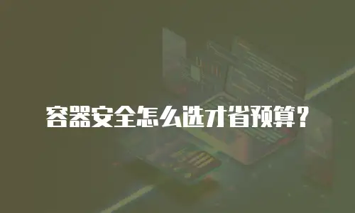 容器安全怎么选才省预算？