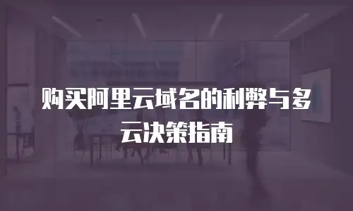 购买阿里云域名的利弊与多云决策指南