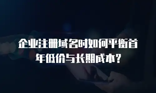 企业注册域名时如何平衡首年低价与长期成本？