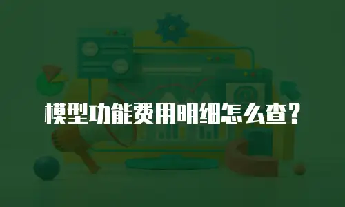 模型功能费用明细怎么查？