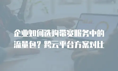 企业如何选购带宽服务中的流量包？跨云平台方案对比