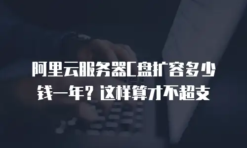 阿里云服务器C盘扩容多少钱一年？这样算才不超支