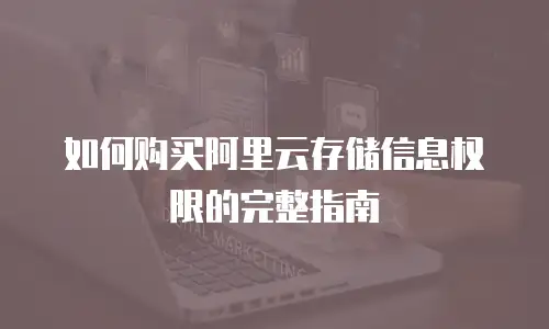 如何购买阿里云存储信息权限的完整指南