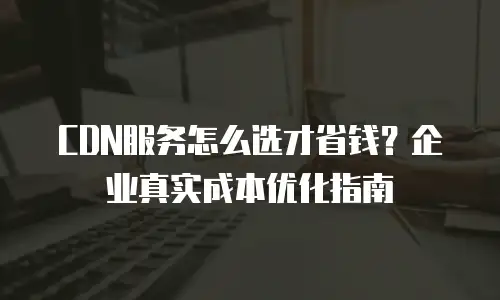 CDN服务怎么选才省钱？企业真实成本优化指南