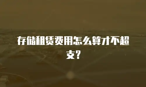 存储租赁费用怎么算才不超支？