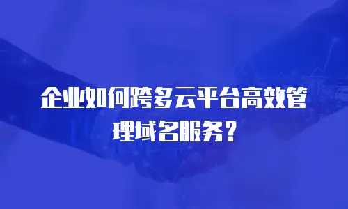 企业如何跨多云平台高效管理域名服务？