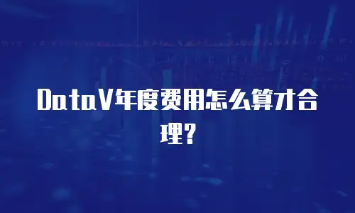 DataV年度费用怎么算才合理？