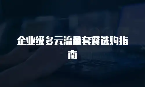 企业级多云流量套餐选购指南