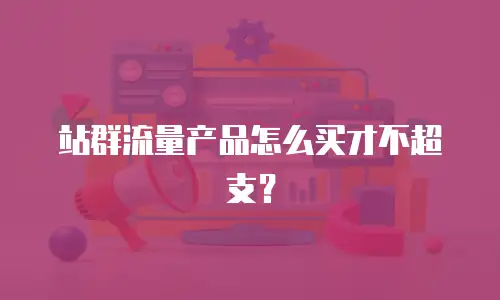 站群流量产品怎么买才不超支？