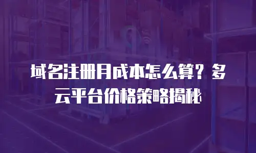 域名注册月成本怎么算？多云平台价格策略揭秘