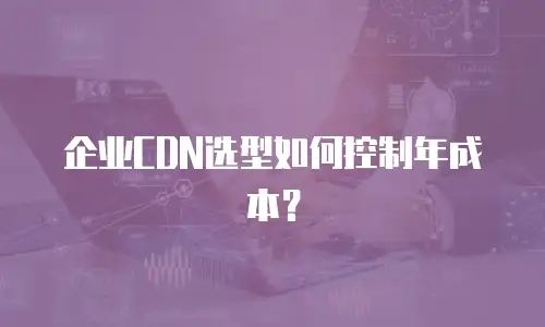 企业CDN选型如何控制年成本？
