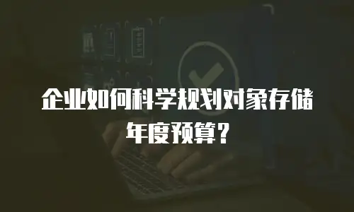 企业如何科学规划对象存储年度预算？