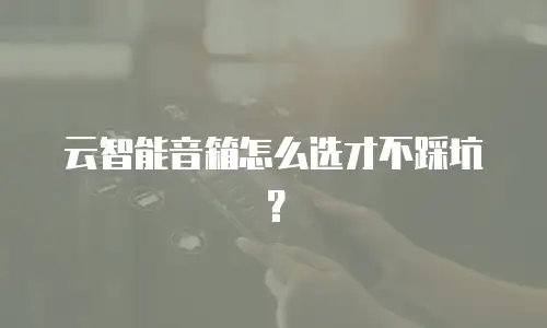 云智能音箱怎么选才不踩坑？