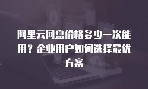 阿里云网盘价格多少一次能用？企业用户如何选择最优方案