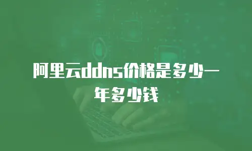 阿里云ddns价格是多少一年多少钱