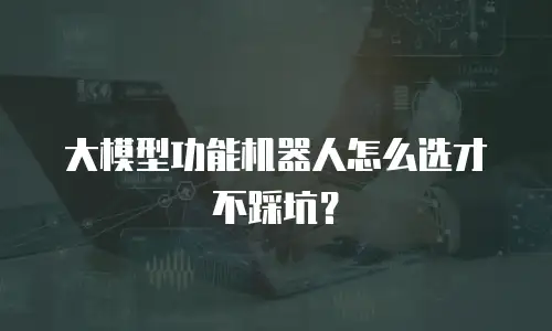大模型功能机器人怎么选才不踩坑？