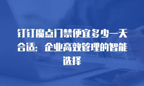 钉钉魔点门禁便宜多少一天合适：企业高效管理的智能选择