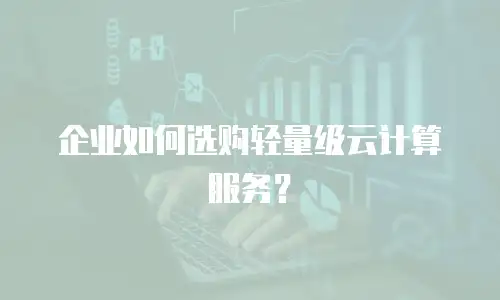 企业如何选购轻量级云计算服务？