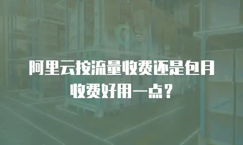 阿里云按流量收费还是包月收费好用一点？