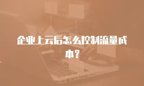 企业上云后怎么控制流量成本？