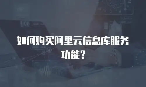 如何购买阿里云信息库服务功能？