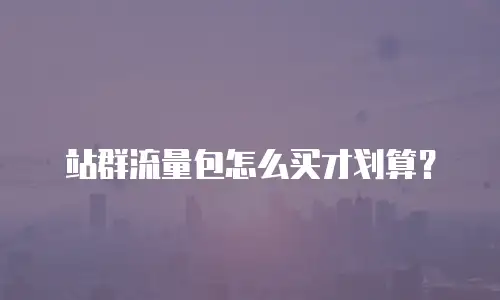 站群流量包怎么买才划算？