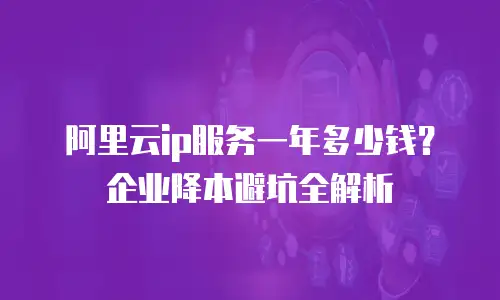 阿里云ip服务一年多少钱？企业降本避坑全解析