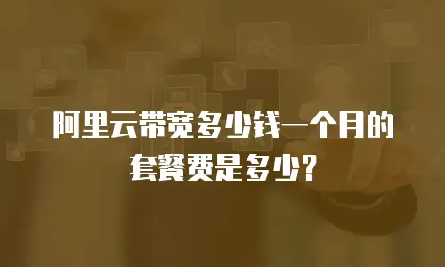 阿里云带宽多少钱一个月的套餐费是多少？