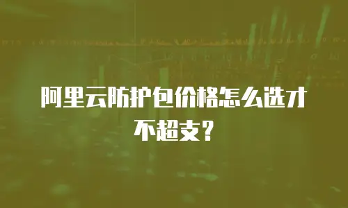 阿里云防护包价格怎么选才不超支？