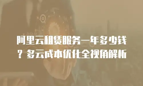 阿里云租赁服务一年多少钱？多云成本优化全视角解析