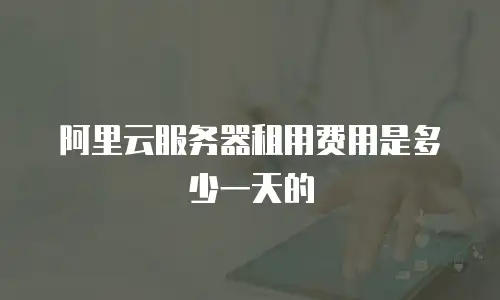 阿里云服务器租用费用是多少一天的