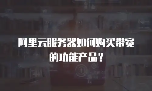 阿里云服务器如何购买带宽的功能产品？