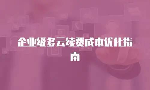 企业级多云续费成本优化指南