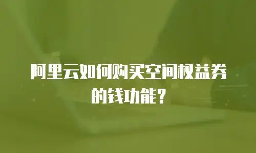 阿里云如何购买空间权益券的钱功能？