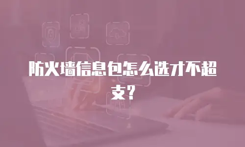 防火墙信息包怎么选才不超支？