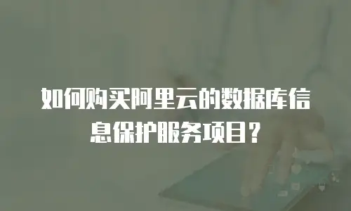 如何购买阿里云的数据库信息保护服务项目？