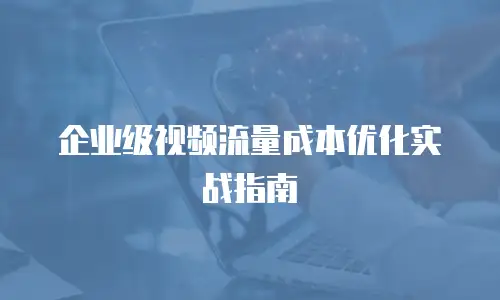 企业级视频流量成本优化实战指南