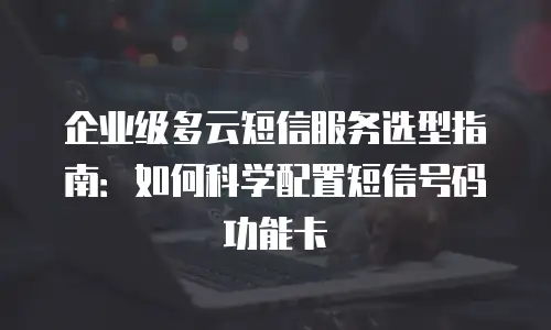 企业级多云短信服务选型指南：如何科学配置短信号码功能卡