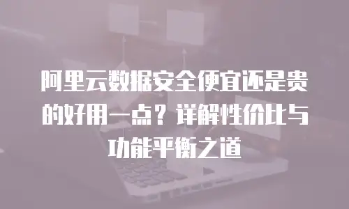 阿里云数据安全便宜还是贵的好用一点？详解性价比与功能平衡之道